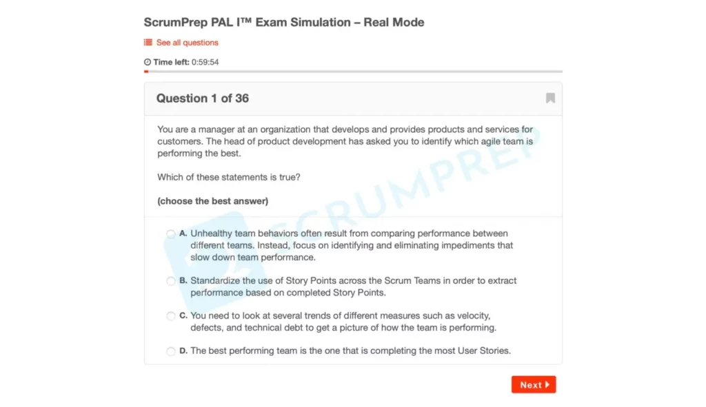 PAL I Exam Simulation 1