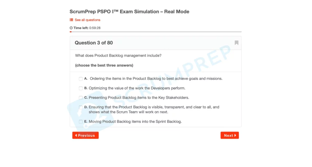 PSPO I Exam Simulation