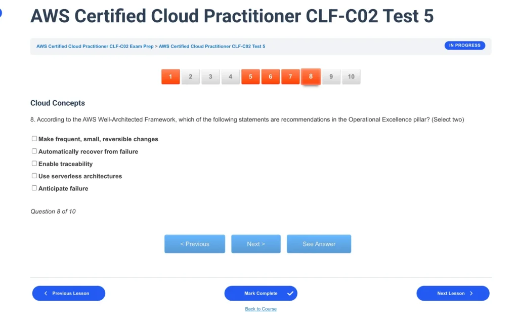 AWS Certified Cloud Practitioner CLF-C02 Screenshot 4