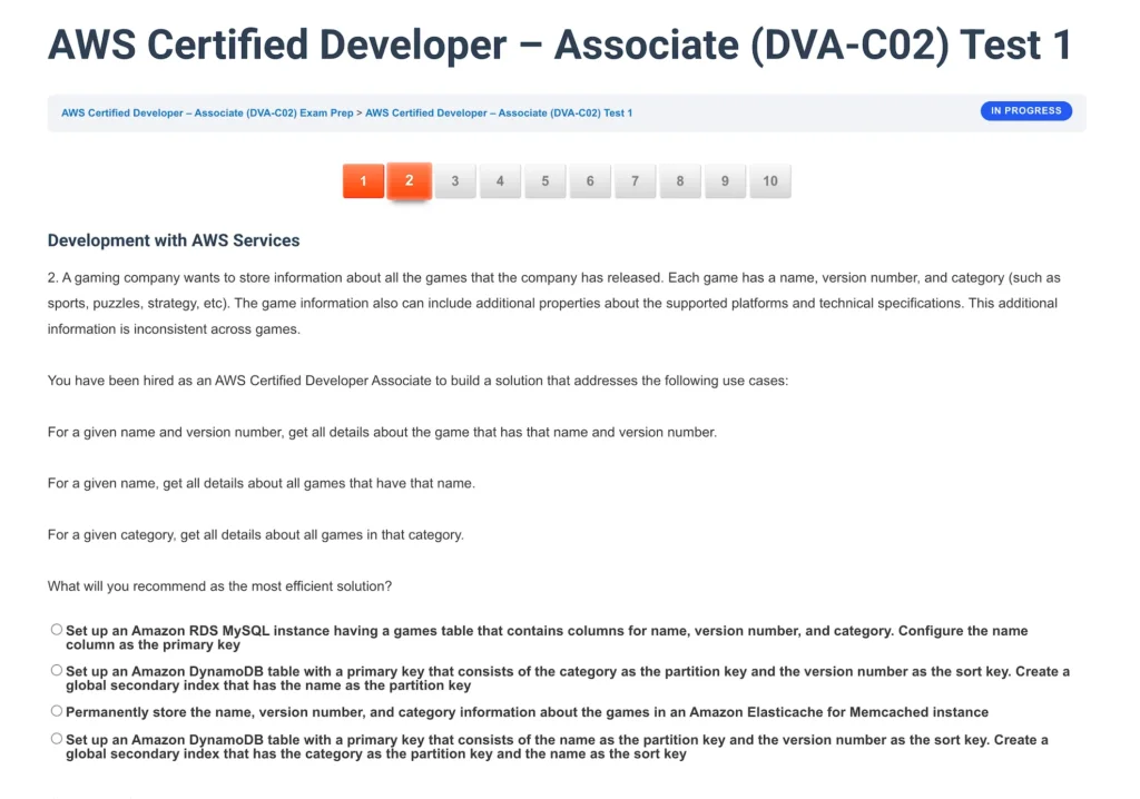 AWS Certified Developer – Associate (DVA-C02) Screenshot 4